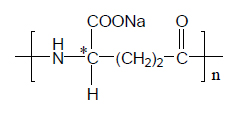 AminoPGALE is a natural polymer, which repeat unit is L-glutamic acid.
