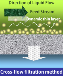 Cross-flow filtration method