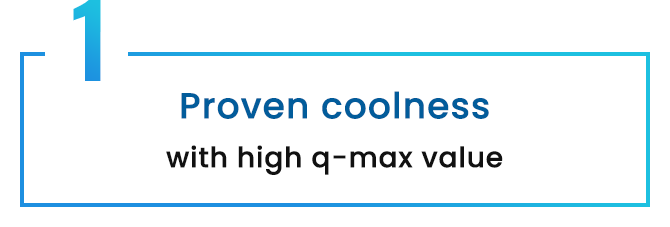 Proven coolness with high q-max value