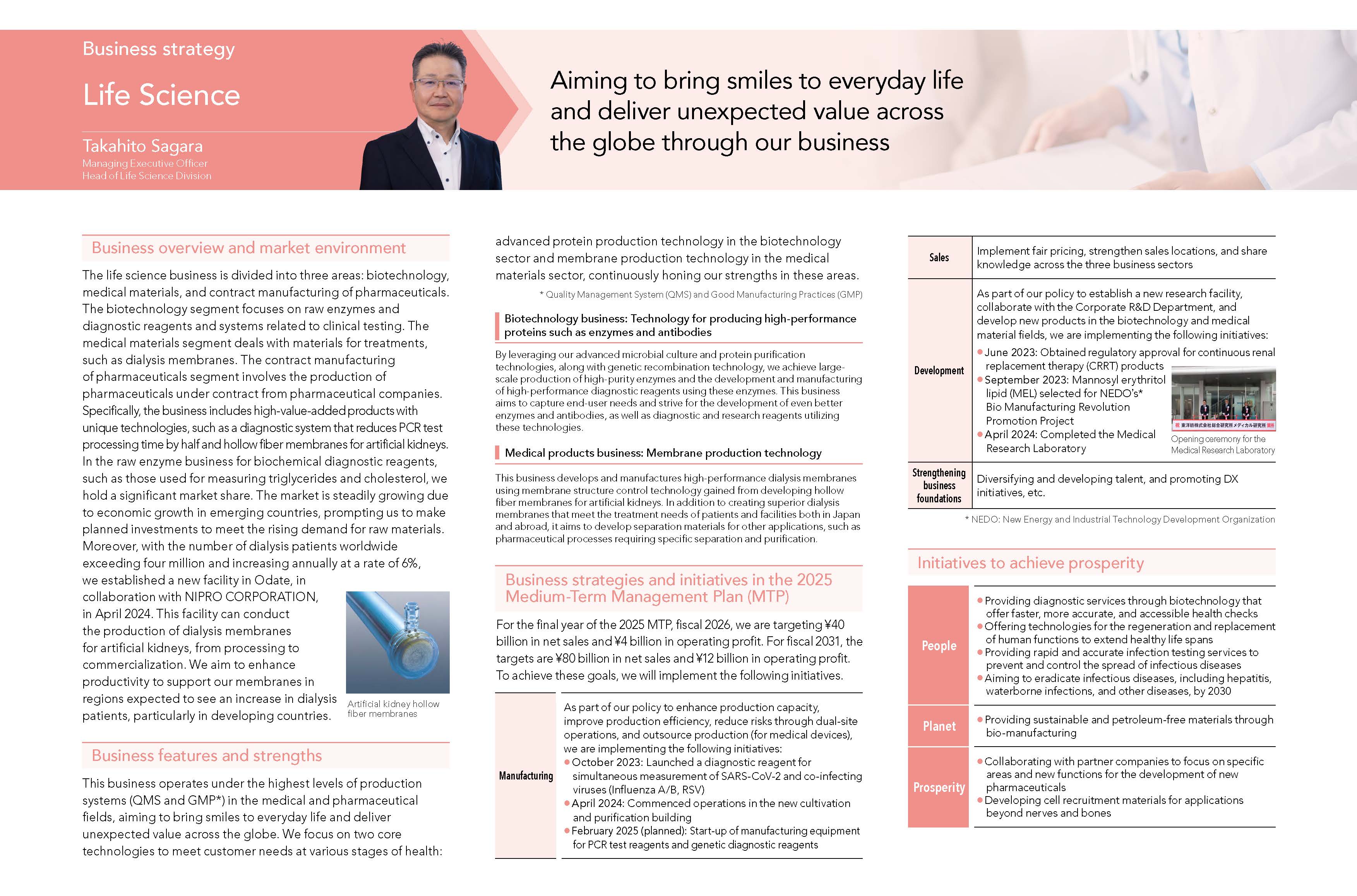 Overview by business: Life Science